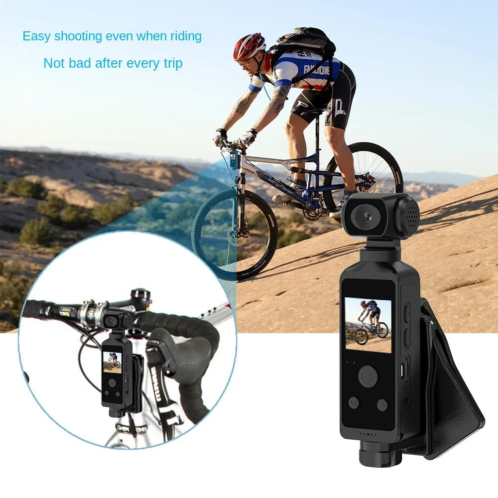 4K HD Pocket Action Camera 270° Rotatable Wifi Mini Sports Camera with Waterproof Case for Helmet Travel Bicycle Driver Recorder Leedoar