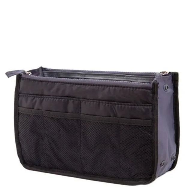 Bolsa de armazenamento de cosméticos de grande capacidade Nylon Inserir organizador de viagem Bolsa de mão Bolsa de cosméticos Bolsa de maquiagem feminina Bolsa de beleza