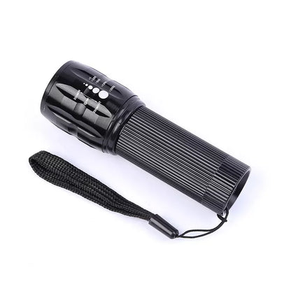 Strong Light Flashlight Three-Speed LED Flashlight Telescopic Focal Length Aluminum Alloy Mini Flashlight Gift Flashlight Leedoar