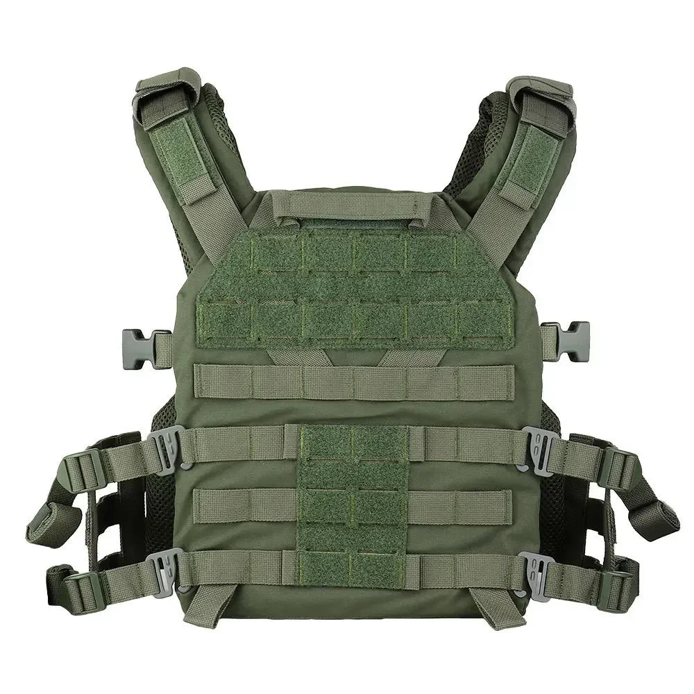 Outdoor Tactical Vest Combat Quick Release On/Off MOLLE Military Equipped with Quick Adjustment Multi Size K19 Plate Rack Leedoar