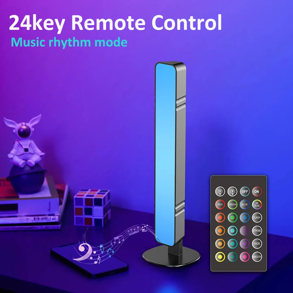 LED Desktop Atmosphere Light RGB Remote Control Adjustment Environment Decoration Light Home Esports Game Music Pickup Light Leedoar