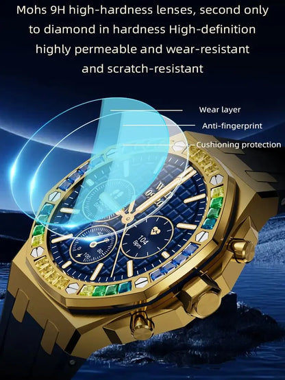 AW47 Smart Watch Men AMOLED 1.32 Inch IP67 Waterproof Zinc Alloy Case Silicone Strap Simple Business Bluetooth Call Smart Watch Leedoar