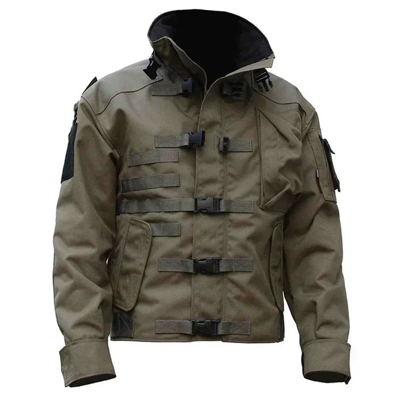 High Quality Military Tactical Jacket Men Waterproof Wear-resistant Multi-pocket Bomber Jackets Outdoor Hiking Windproof Coat Leedoar