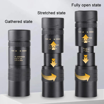 Zoom Len Spin Monoculars Mini Long Range Spyglass Telescope