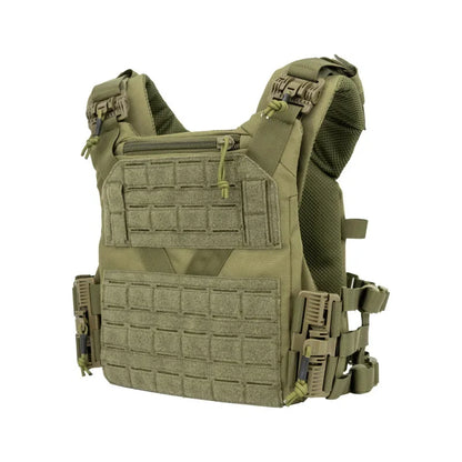 Outdoor Tactical Vest Combat Quick Release On/Off MOLLE Military Equipped with Quick Adjustment Multi Size K19 Plate Rack Leedoar