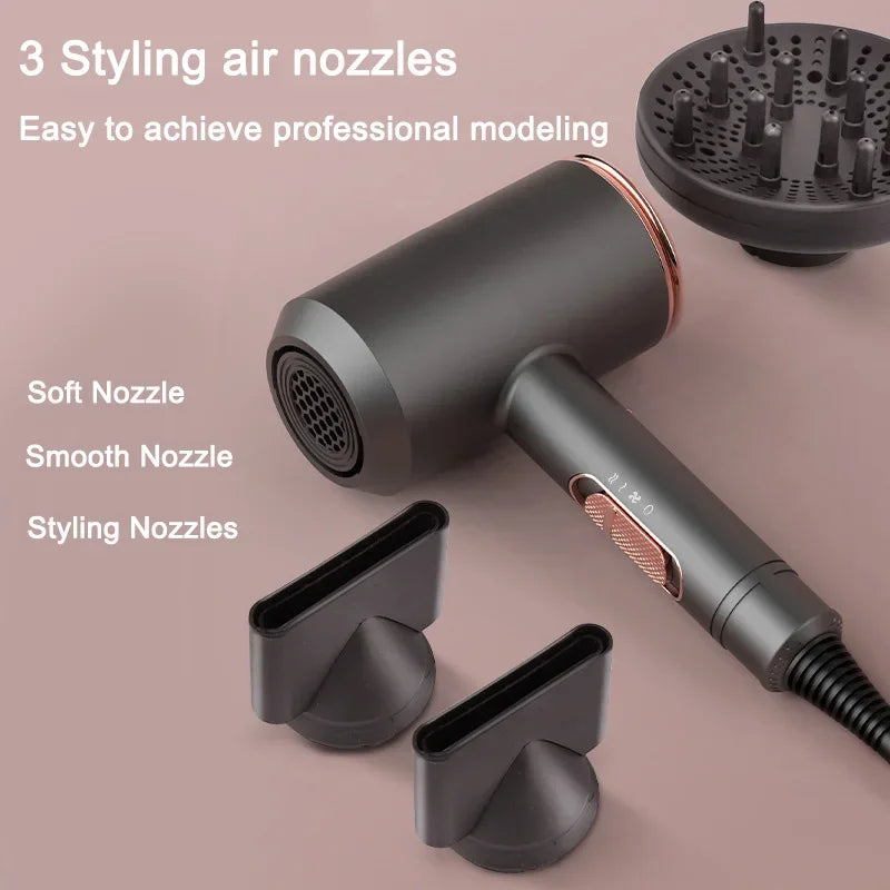 2023 Hot sell Negative Ionic Blow Hot Cold Wind Air Brush Strong Power Salon Style Tool Professional Household Hair Blow Dryers Leedoar