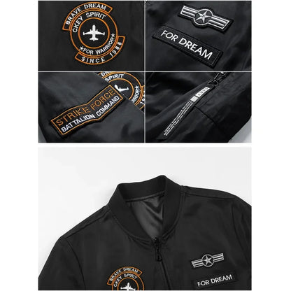 Chaqueta Bomber negra de invierno para hombre, nueva ropa para hombre, ropa de carreras para motocicleta, prendas tácticas de lujo, chaquetas militares 