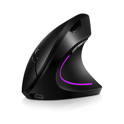 H1 Rechargeable Adjustable DPI Wireless Ergonomic Vertical Mouse 2.4GHz 2400DPI Vertical Mice for Laptop/MacBook/PC