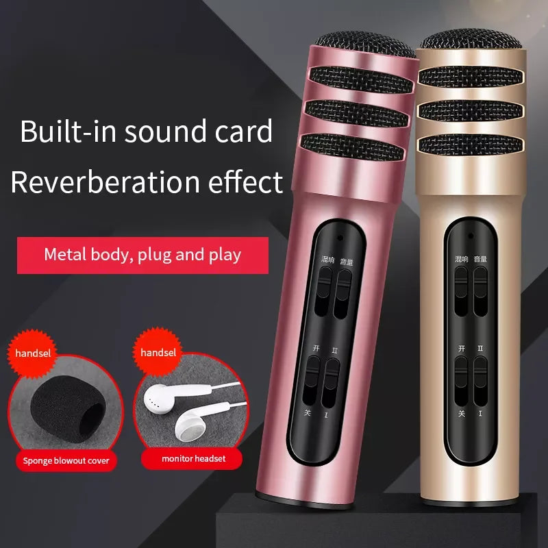 C7 Wireless Kids Karaoke Microphone with Speaker Portable Handheld Music Player for Home Party KTV Mic Show Family Child Gifts Leedoar