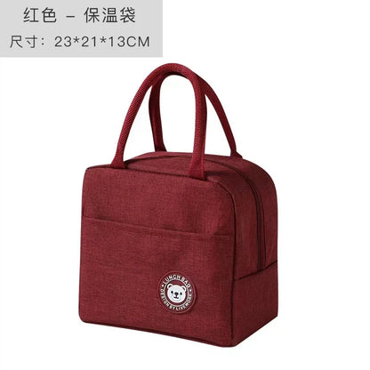 Bolsa de almoço de alumínio com isolamento unissex, bolsa de viagem portátil para almoço, bolsa de almoço simples e espessada, bolsa de lancheira da moda