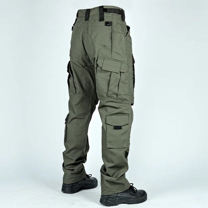 Tactical Cargo Pants Mens Multi-Pockets Wear-resistant Military Trousers Outdoor Training Hiking Fishing Casual Loose Pants Male Leedoar