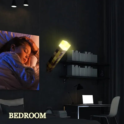 Bedroom Decorative Light Brownstone Flashlight Torch Lamp  LED Night Light USB Charging with Buckle 11inch Leedoar