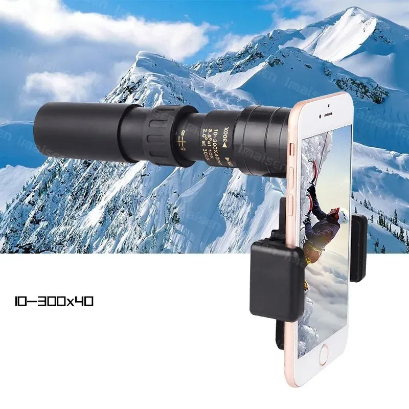 10-300x40x Zoom HD Portable Powerful Binoculars Remote Professional Telescope 