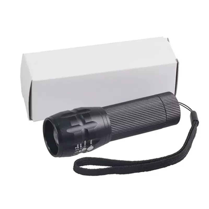 Strong Light Flashlight Three-Speed LED Flashlight Telescopic Focal Length Aluminum Alloy Mini Flashlight Gift Flashlight Leedoar