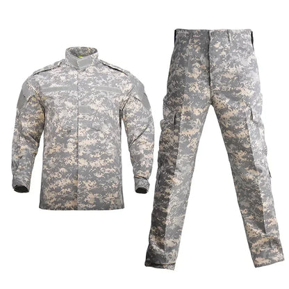 Military Soldier Clothing Airsoft Camouflage Tactical Suit Camping Men's Army Special Forces Combat Jacket Pants Leedoar