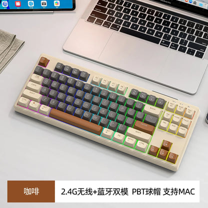 M87 BT Dual Mode Gamer Computer Laptop Bluetooth Ergonomic RGB Wireless USB Gaming Computer Accessories Mechanical Keyboard