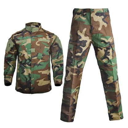 Military Soldier Clothing Airsoft Camouflage Tactical Suit Camping Men's Army Special Forces Combat Jacket Pants Leedoar