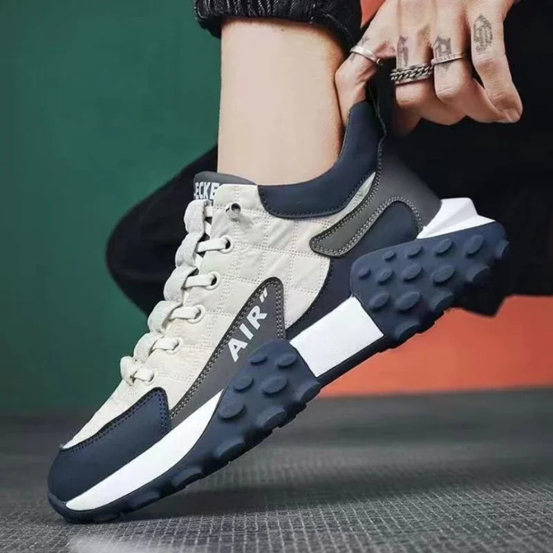 White Casual Sport Fashion Shoes Men Running Shoes Breathable Sneakers Wearable Rubber Sneakers Male Jogging Athletic Shoe Hombr Leedoar