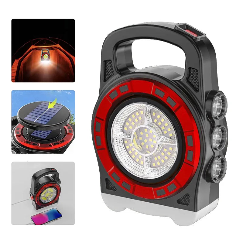 New Outdoor Lighting Led Multi-Function Camping Tent Lamp USB Charging Emergency Flashlight Searchlight Portable Lamp Leedoar