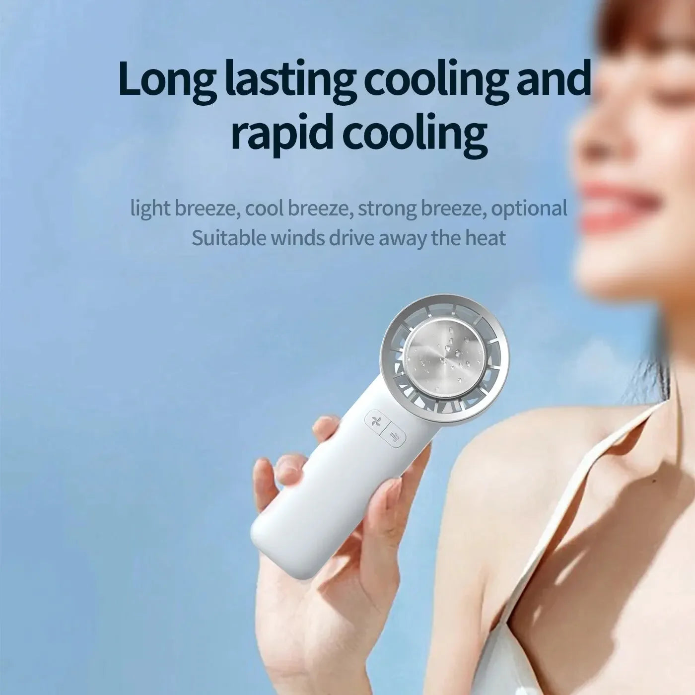 Handheld Small Fan Semiconductor Refrigeration Mini Fan 2000mAh USB Charging High Speed Violent Turbo Fan Summer Gift Leedoar