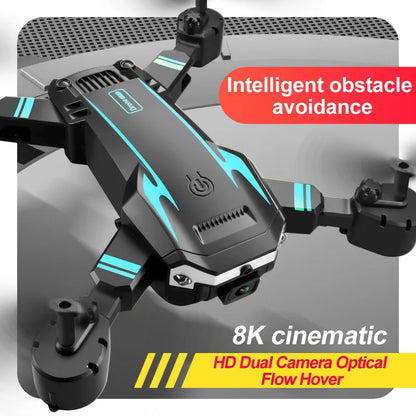 S6 Smart Obstacle Avoidance Optical Flow Drone Smartphone Gesture Video Foldable RC Drone with 8K HD Dual Camera Mini WiFi FPV Leedoar