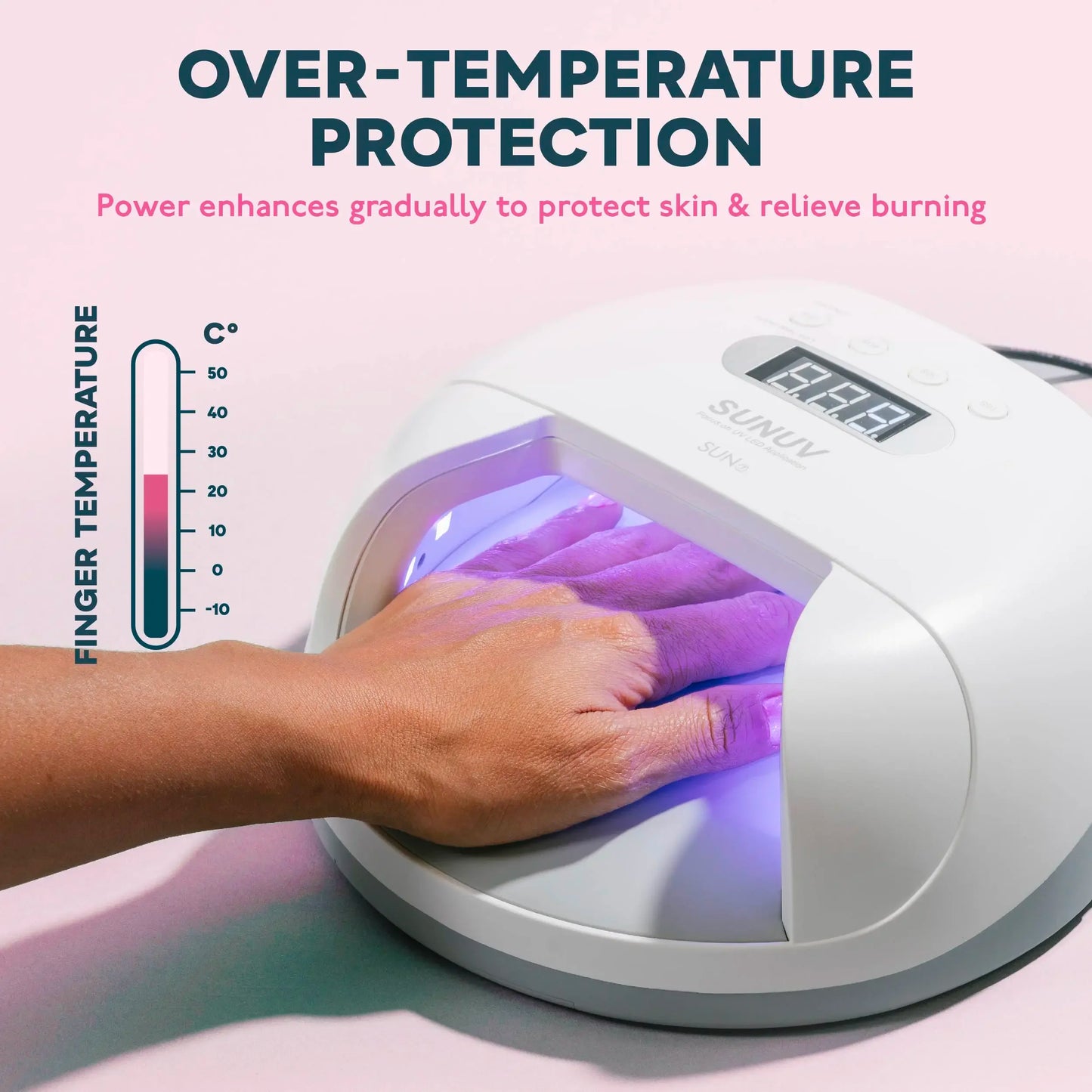 SUNUV Nail lamp SUN7 UV LED Lamp Dryer Big Power Fast Curing Nail Gel Professional Nail Dryers UV Gel Drying Tools Machine Leedoar