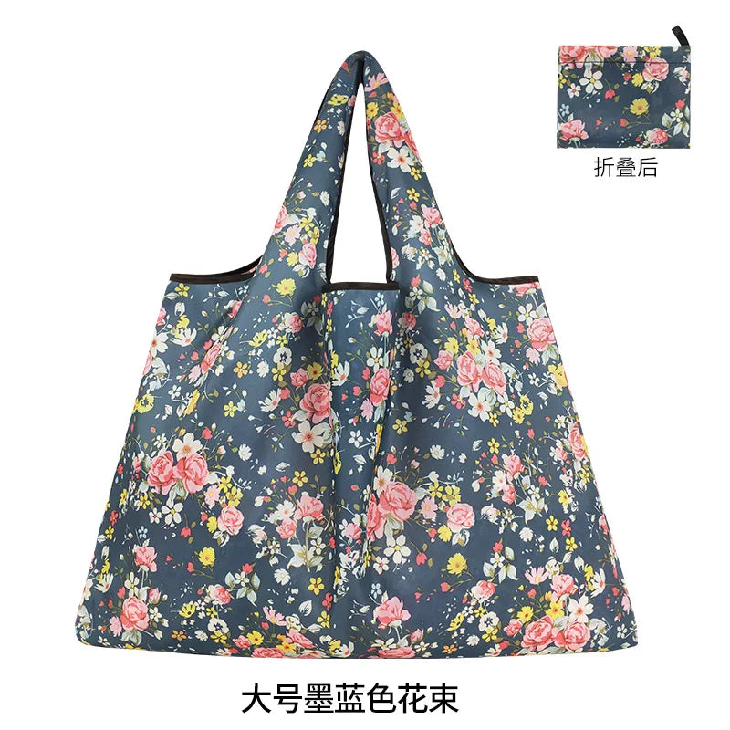 Big Reusable Grocery Bags Large-Capacity Shopping Bags Women's Bags High-Quality Waterproof Handbags Washable Tote Solid Colors Leedoar