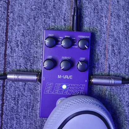 Pedal de retardo digital Elemental M-vave 2024 nuevo, 9 efectos de retardo de guitarra diferentes, pedal de retardo de guitarra compatible con modo TAP y HOLD 