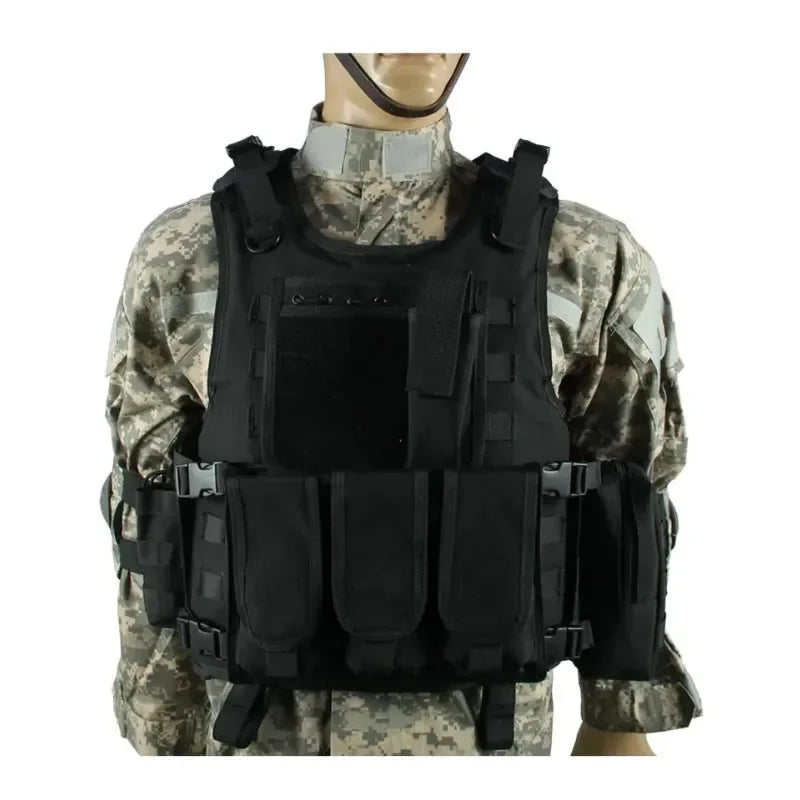 Hunting Paintball Vest Military Army Armored Vest Tactical Vest Plate Carrier Outdoor Airsoft Live CS Game Protective Leedoar