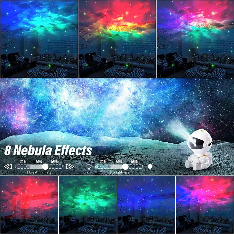 Astronaut Galaxy Projector Starry Sky Star Projector Kids Night Light for Bedroom Room Decor Decorative Lamp Nightlights Gifts Leedoar