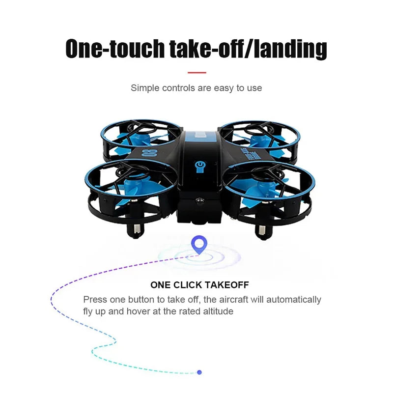 RH821 Flip Mini RC 3D Flip 4KHD Drone Helicopter Altitude Hold 2.4G 4 Axis Remote Control Quadcopter Kids Toy UAV With Lights Leedoar