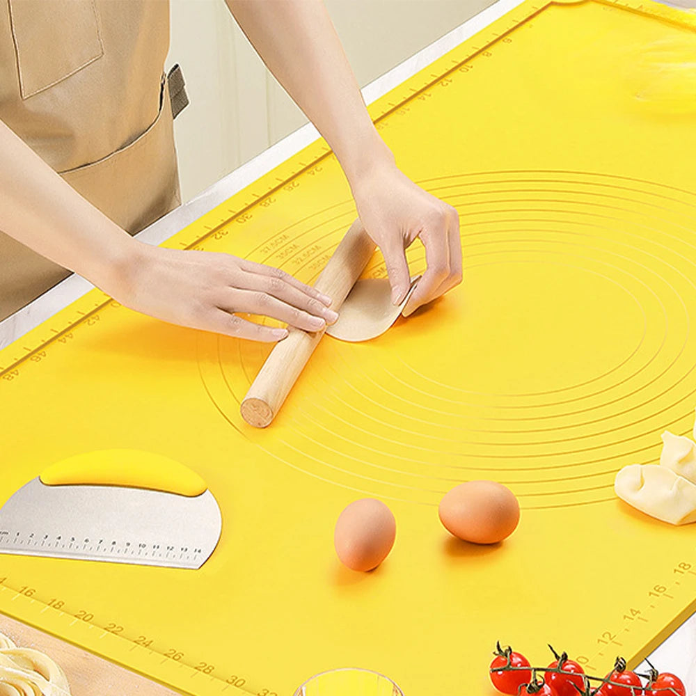 Silicone Pastry Board Dough Mat 65*45 Silicon Pizza Dough Maker Large Thick Oversize Baking Mat Accessories Leedoar