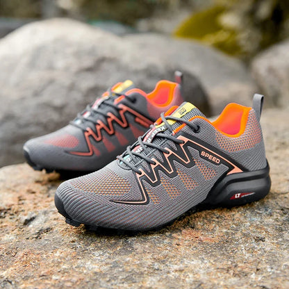 Men Outdoor Hiking Trekking Shoes Climbing Shoes Mountain Outdoor Trainer Non-slip Hunting Tourism Male Comfy Sport Trail Soft Leedoar