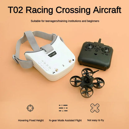 T02 Novice Racing Drone 3 polegadas 65mm Motores sem escova Corrida Cruzando Aeronave Traversal Drone Corrida Óculos de corrida FPV Drone 