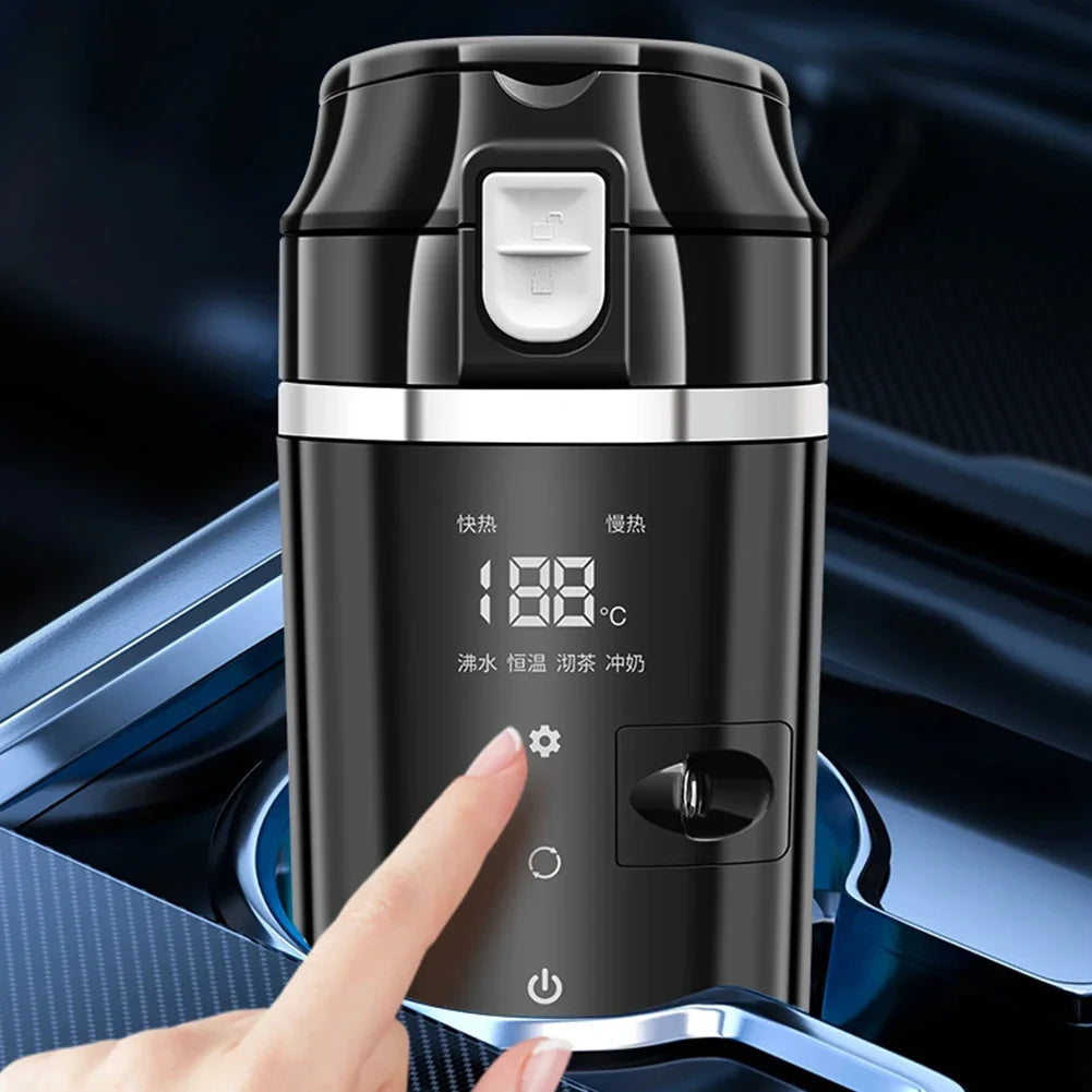 12V/24V Car Heating Cup Smart Temperature Control Coffee Milk Heated Kettle