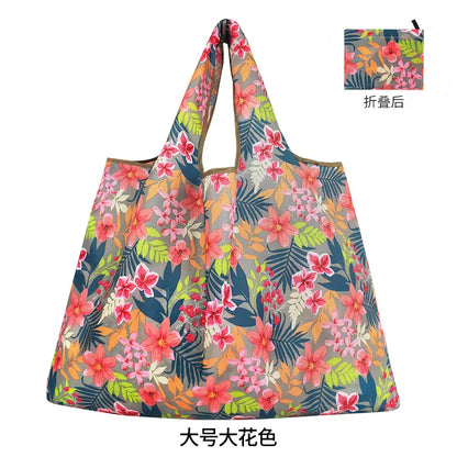 Big Reusable Grocery Bags Large-Capacity Shopping Bags Women's Bags High-Quality Waterproof Handbags Washable Tote Solid Colors Leedoar