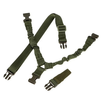 Alça de ombro tática de ponto único para arma, alça de corda para rifle, alça ajustável para espingarda, acessórios de caça para airsoft do exército