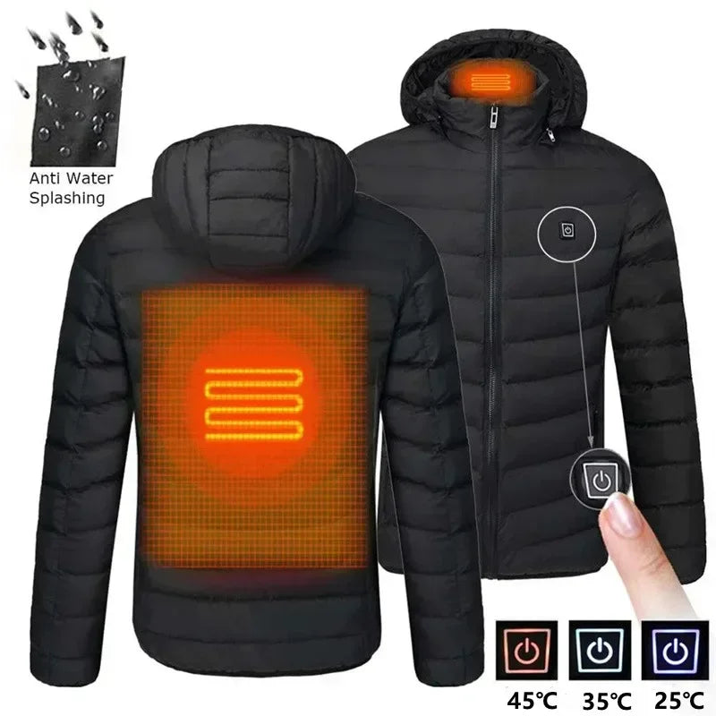 21 Areas Heated Jacket Women's Warm Vest USB Men's Heating Jacket Heated Vests Coat Hunting Hiking Camping Autumn Winter Male Leedoar