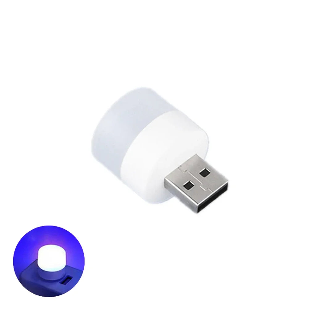 1pc Mini Night Light USB Plug Lamp Computer Mobile Power Charging Small Book Lamps LED Eye Protection Square Reading Light Leedoar