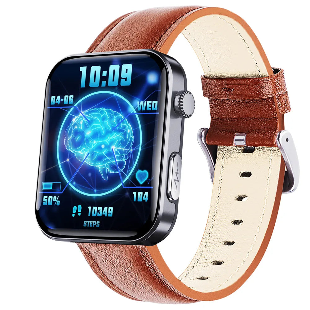 F300 Smart Watch ECG Monitoring SOS Fall Alarm Blood Sugar Blood Pressure Watch HRV Report HD Screen Bluetooth Calls Smartwatch Leedoar