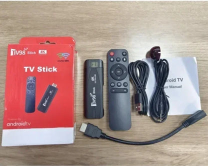 TV98 4K Smart TV Stick Android Box 2.4G 5G WiFi Smart TV Box Reproductor multimedia Mini TV98 Android 12 TV Stick para YouTube Decodificador 