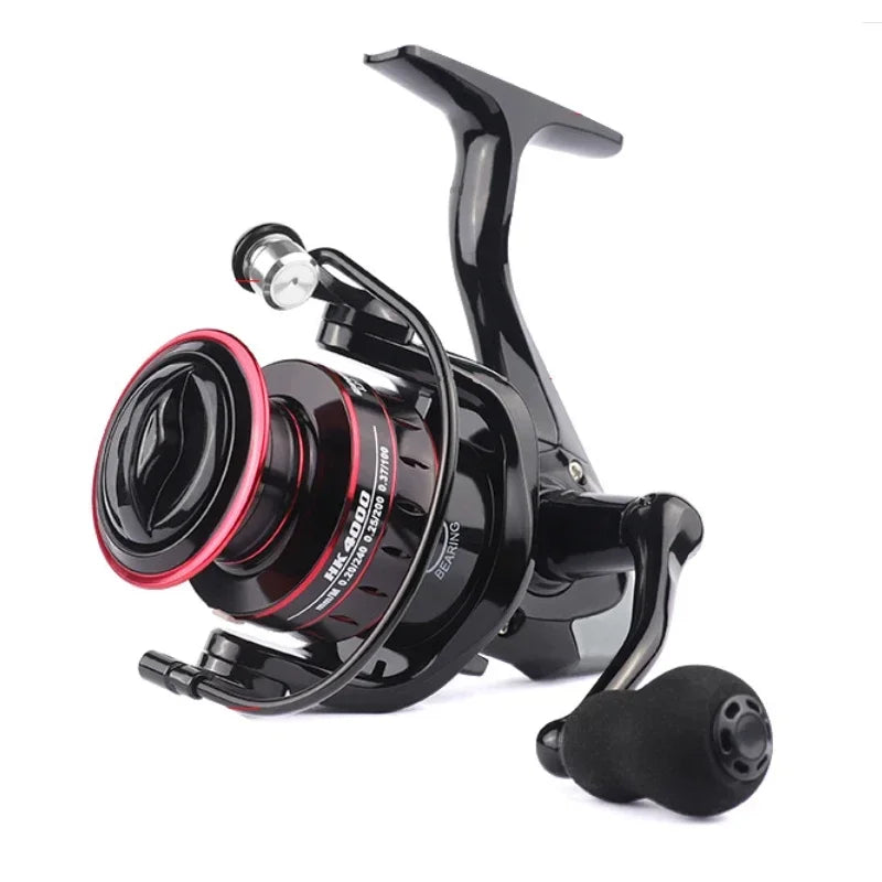 2023 NEW HK1000-7000 Metal/EVA Left/right hand swap Fishing Reel Grip 5.2:1 High Speed Spinning Reel Carp Fishing Saltwater Reel Leedoar