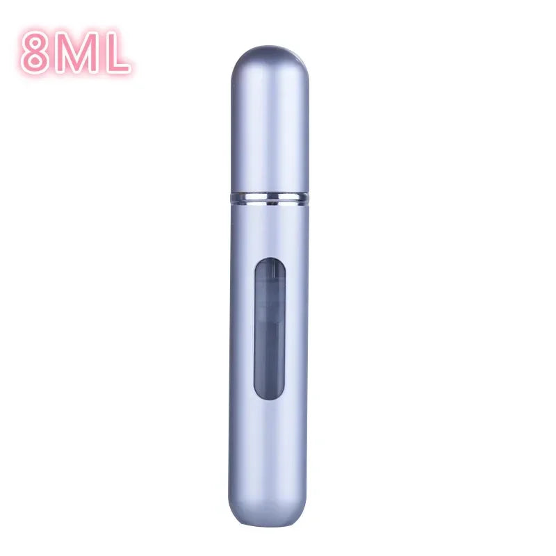 5ml/8ml Mini Portable Perfume Spray Bottle Refillable Aluminum Atomizer Bottle 5ml Container perfume refill bottle travel Leedoar