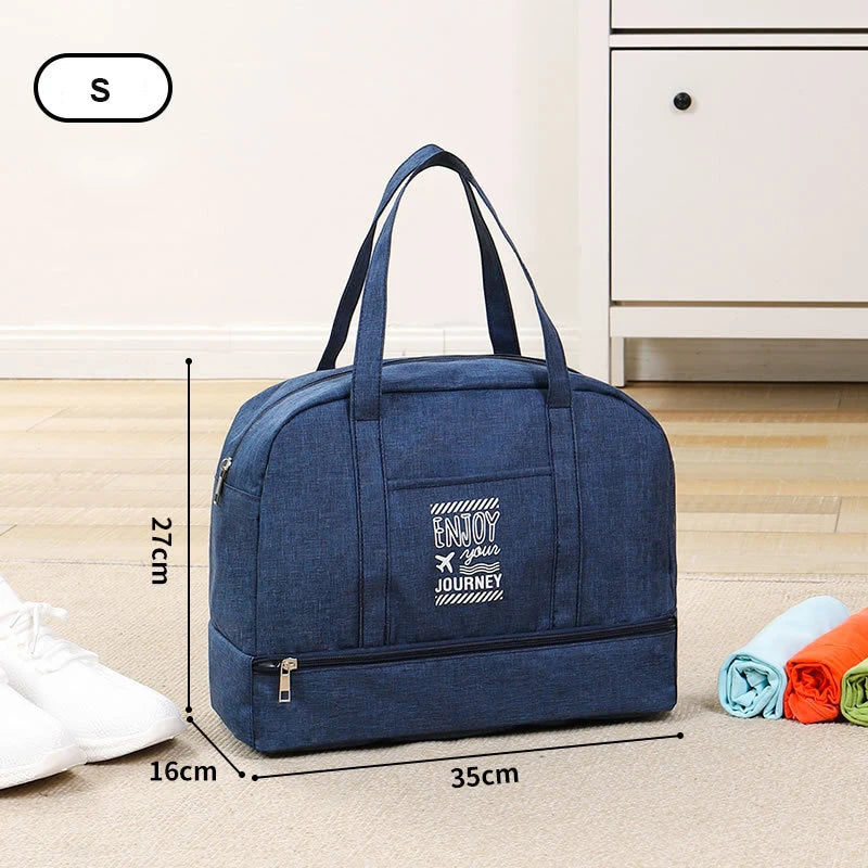 Moda Bolsa de Viagem Dobrável Unissex Oxford Viagem Fim de Semana Bolsas de Pernoite Grande Capacidade Bagagem de Mão Bolsa Duffel Acessórios Suprimentos