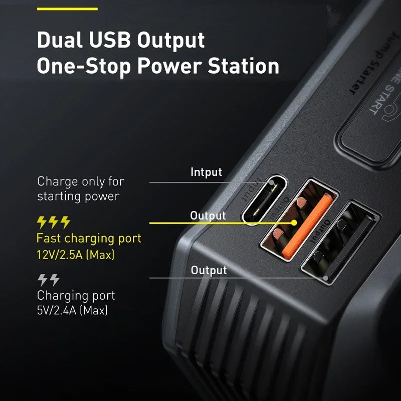 2000A Jump Start  20000mAh Car Battery Charger for Auto Emergency Power Bank Booster Starting Device Car Jump Starter Mobile Leedoar