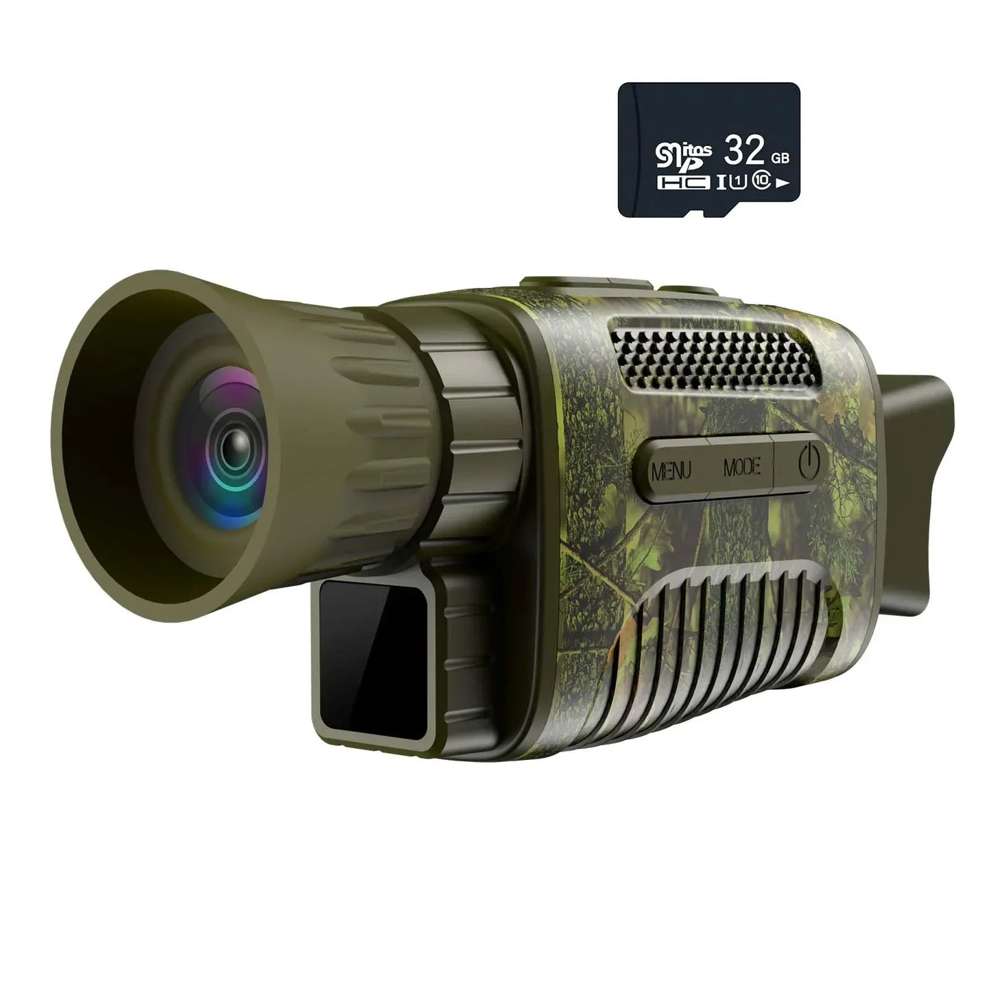 Telescopio monocular NV650 con visión nocturna por infrarrojos de 7 niveles, zoom digital de 1080P y 4 aumentos, para fotografía y video durante todo el día, para caza 