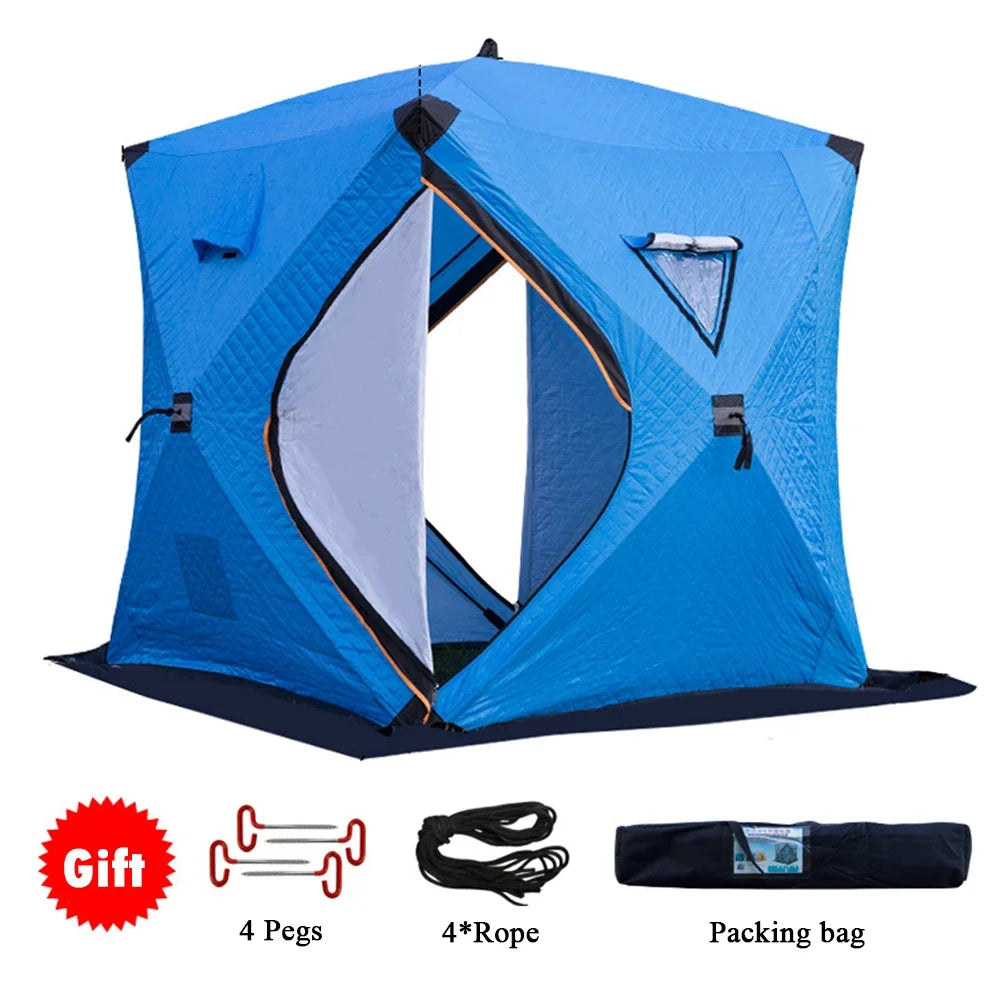 Portable Ice Fishing Tent Shelter - Easy Set-up Winter Fishing Tent