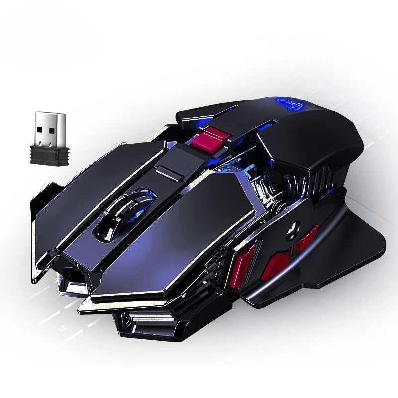 SC300 Wireless Mouse Rechargeable Silent Notebook Desktop Computer Mechanical E-sports Game Home With 4 Color Cool Lights Leedoar