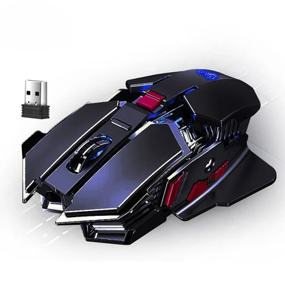 SC300 Wireless Mouse Rechargeable Silent Notebook Desktop Computer Mechanical E-sports Game Home With 4 Color Cool Lights Leedoar