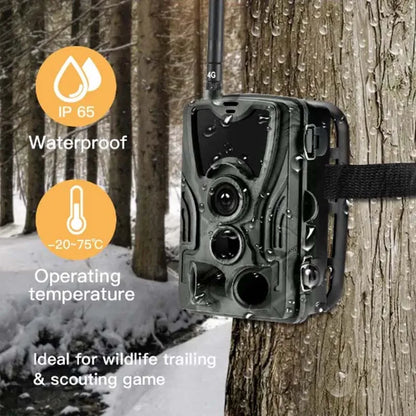 4G Hunting Trail Camera HC-801pro 4K Video Live Show 30MP APP Bluetooth Control Outdoor Wildlife Cameras Night Vision Photo Trap Leedoar